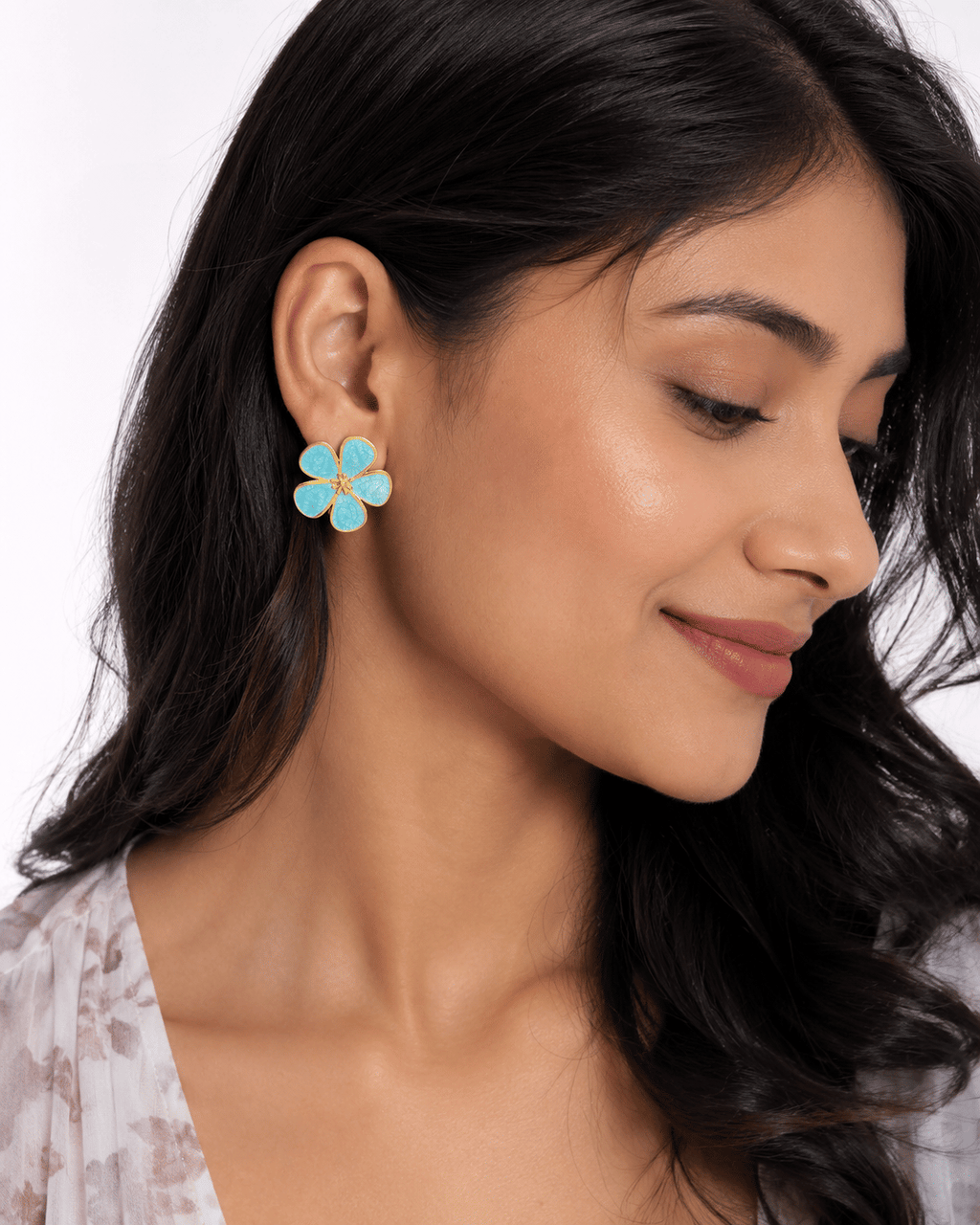 Ocean Blossom Stud Earrings