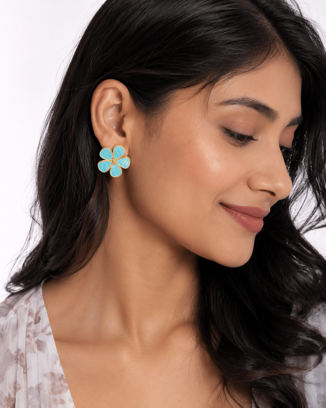 Ocean Blossom Stud Earrings