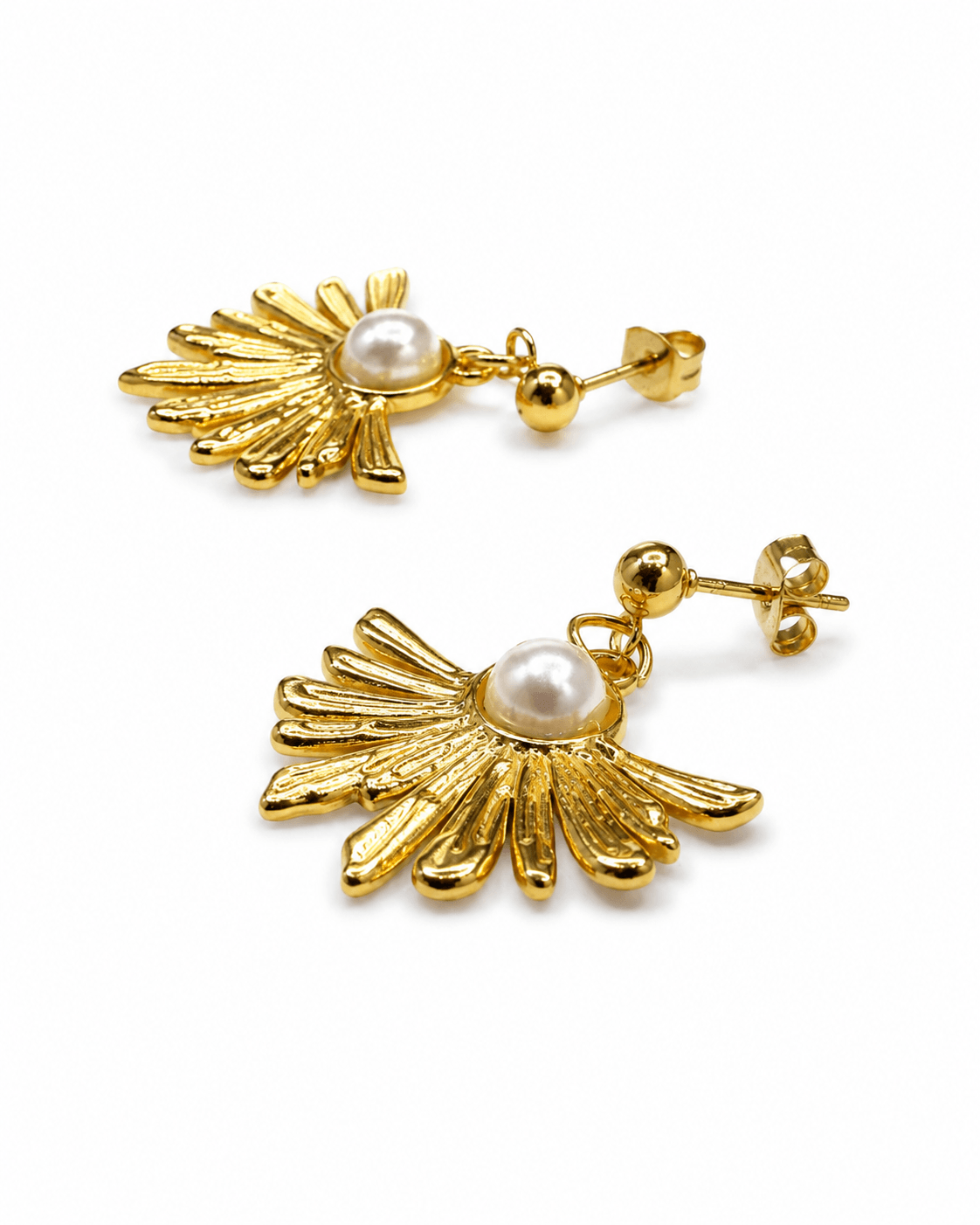 Golden Pearl Earrings