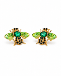 Emerald Bee Earrings 🐝💚