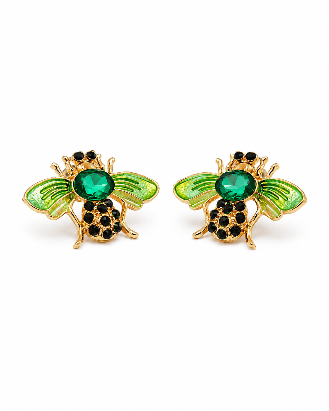 Emerald Bee Earrings 🐝💚