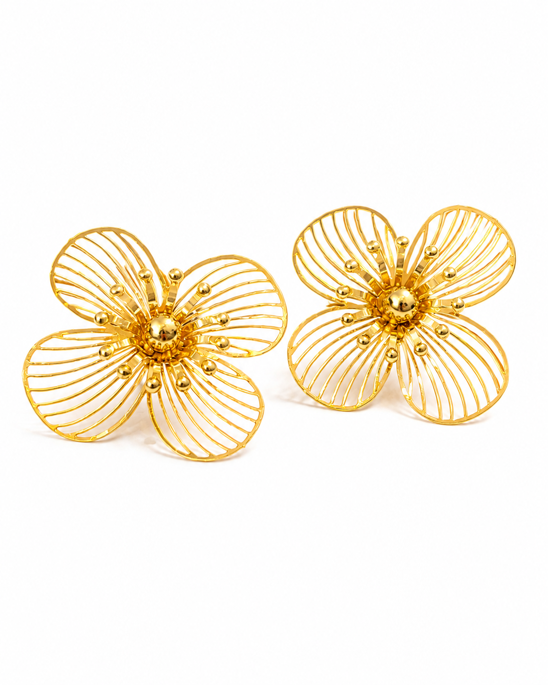 Golden Petal Bloom Earrings