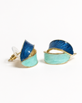 Ocean Wave Stud Earrings