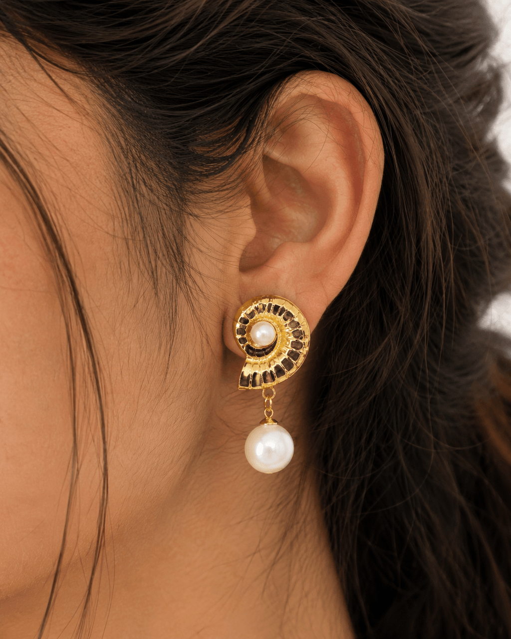 Pearl Halo Drop Earrings