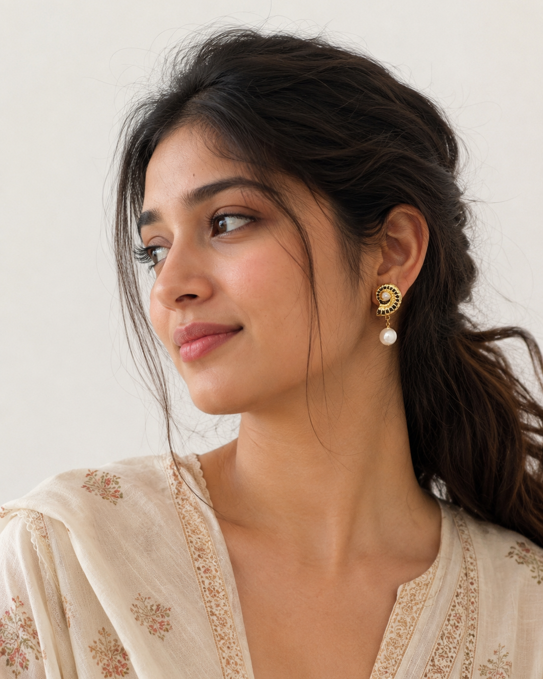 Pearl Halo Drop Earrings