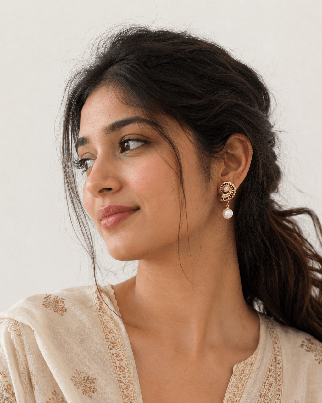 Pearl Halo Drop Earrings