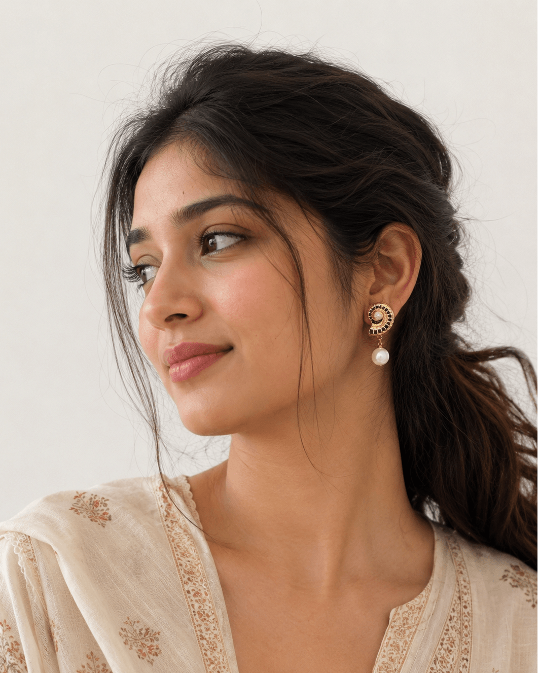 Pearl Halo Drop Earrings