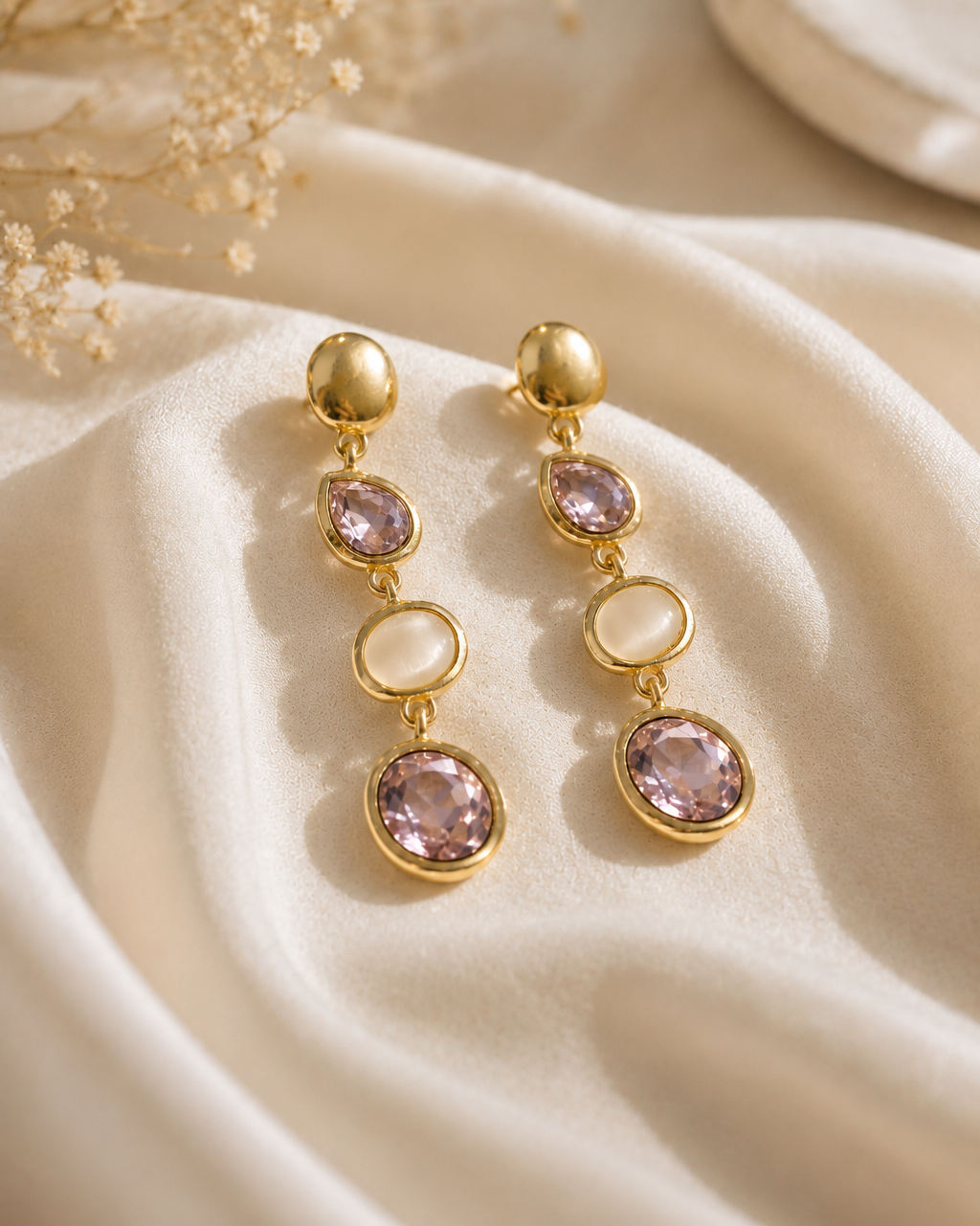 Blush Glow Drop Earrings