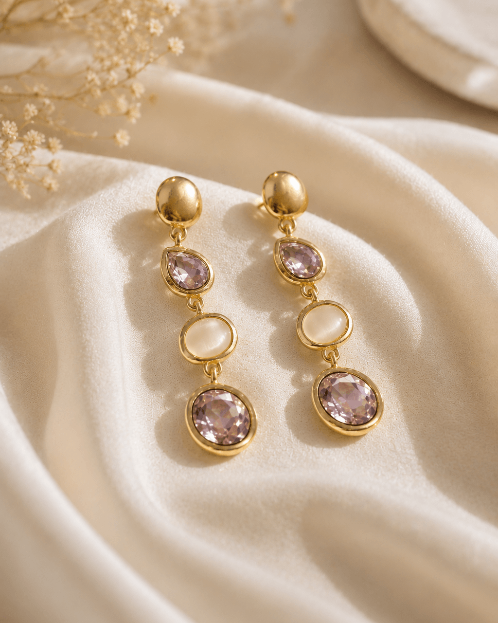 Blush Glow Drop Earrings