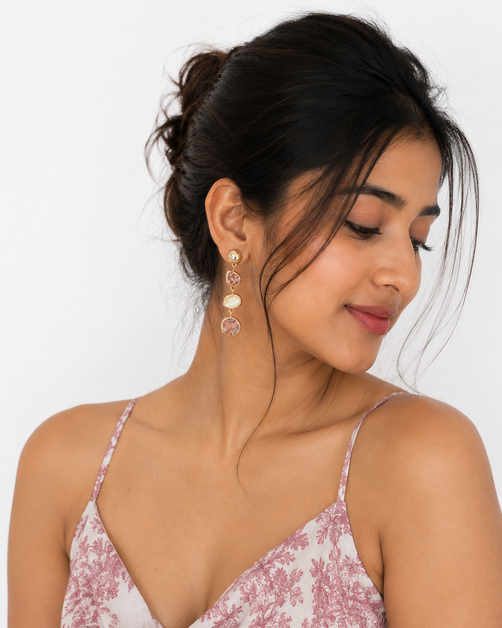Blush Glow Drop Earrings