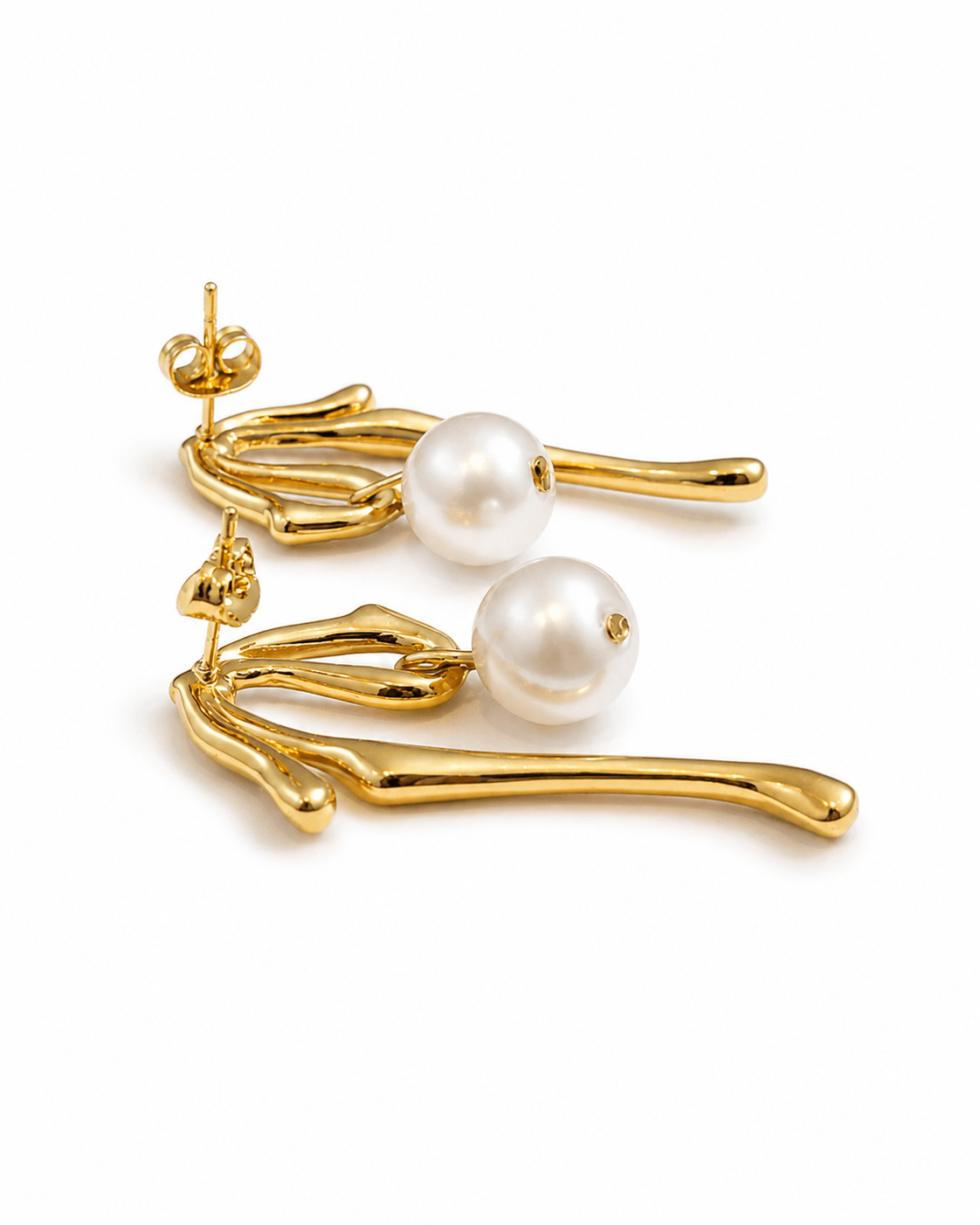 Anti-Tarnish Ribbon Drop Earrings