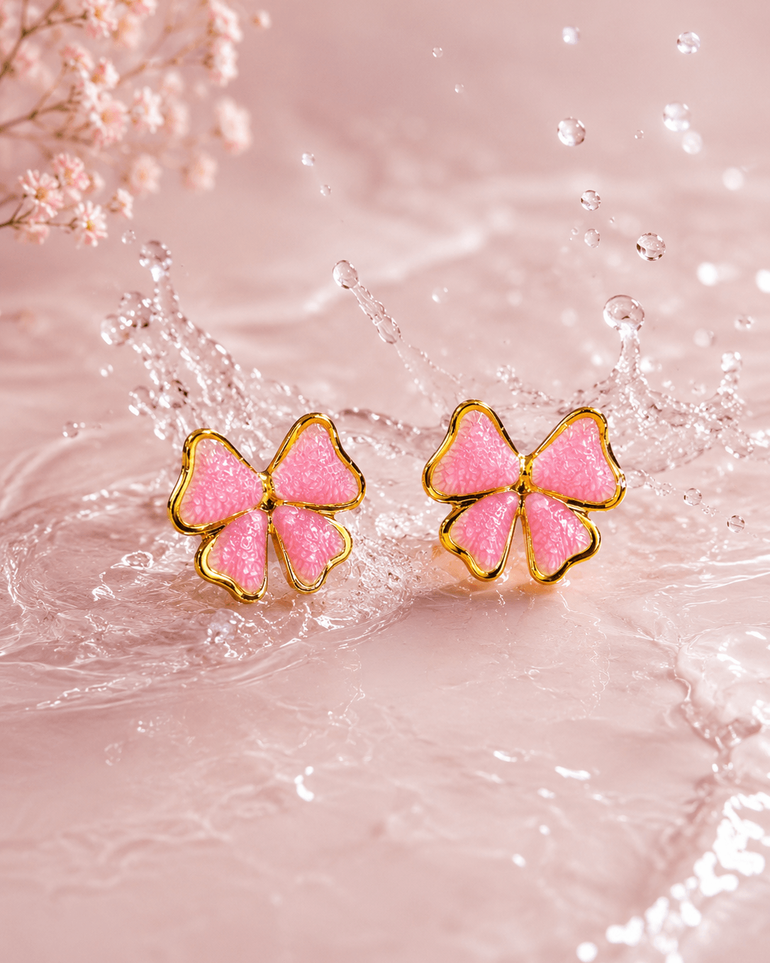 Anti-Tarnish Clover Stud Earrings