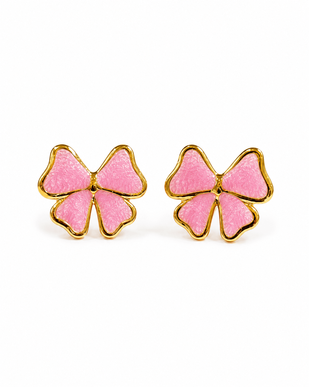 Anti-Tarnish Clover Stud Earrings