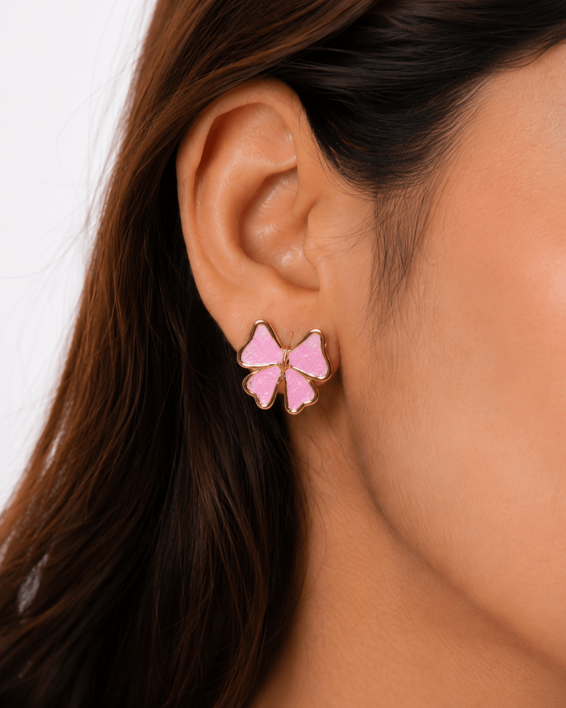 Anti-Tarnish Clover Stud Earrings