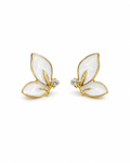 White Butterfly Stud Earrings