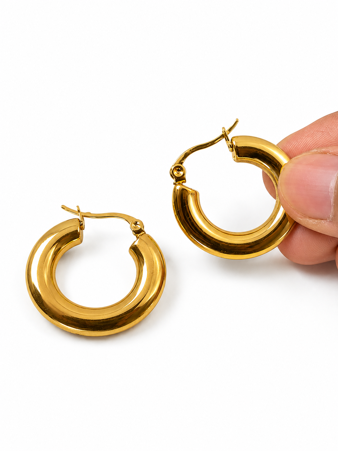 Aura Gold Hoops